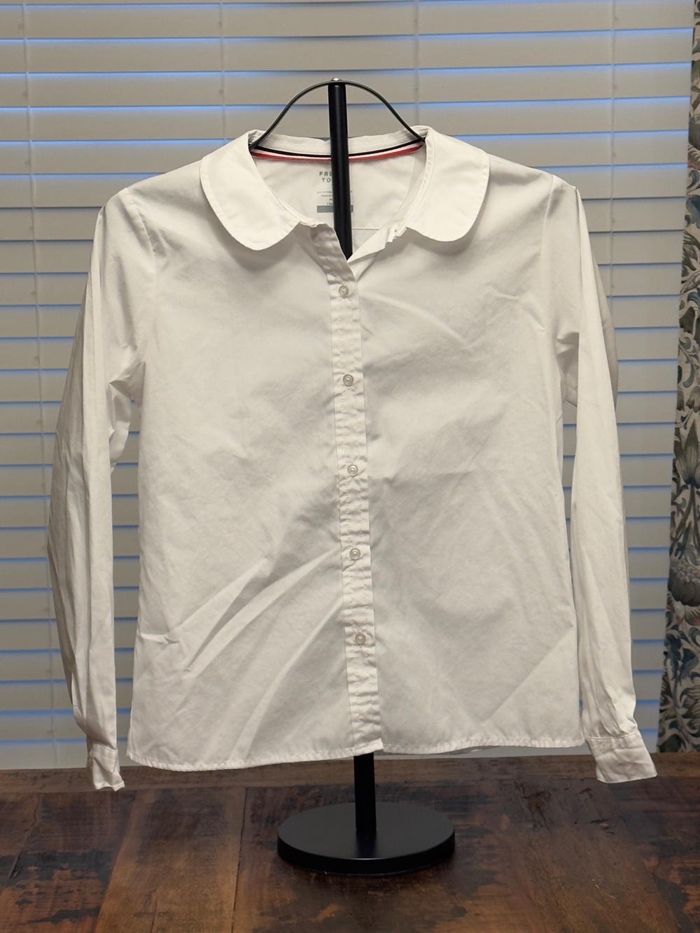 French Toast Long Sleeve Button-Up Blouse with Peter Pan Collar Girls 16
